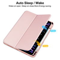 Étui pour tablette en cuir PU avec impression UV personnalisée, porte-stylet, résistant aux chocs, robuste, intelligent, pour iPad