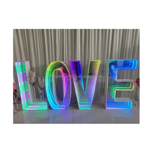 Licht Festzelt Zeichen LED Tisch Riese 4 Fuß Festzelt Buchstaben Liebe RGB Hochzeit Zahlen 3ft 4ft Festzelt Buchstaben