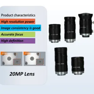 Lente FA industrial de visão de máquina 20 MP 12 16 25 35 50 mm C