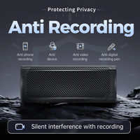 Bloqueur d'enregistrement audio portable F16, brouilleur vocal avec batterie 5200mAh et distance d'interférence de 3 à 6m