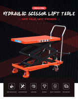 Nouvelle plateforme élévatrice mobile hydraulique 500 kg, dimensions 1200x610x80 mm, hauteur de plateforme 3 m, empattement 1520 mm, origine Jiangsu