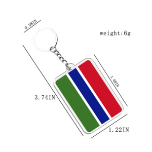 Acrylic Keychains & Pendants Light Keychains Gambia Flags Various Countries Accessories for Fans - Product Image 2