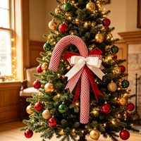 Adorno Navideño de Bastón de Caramelo Grande, Bola de Navidad y Adornos para Árbol, Decoración Navideña en Stock