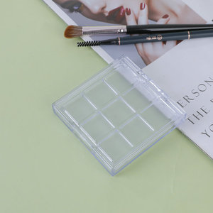 Transparent <b>Square</b> Nine Grid Eyeshadow Palette Empty Plastic Cosmetic Makeup Organizer 45.5mm X 35mm X 30mm For Eyeshadow - Product Image 4