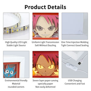 Nouveauté papier artisanat Led veilleuse Anime figurine veilleuse <span class=keywords><strong>lampe</strong></span> de Table de chevet décoration de la maison <span class=keywords><strong>lampe</strong></span> de nuit - Product Image 6