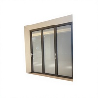 LEAWOD Nouvelle conception de porte patio pliante, vente en gros, porte coulissante pliante extérieure en aluminium à double vitrage pour balcon