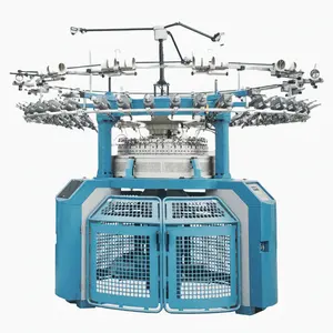 HuanS mesin Jacquard ganda terkomputerisasi murah pabrik dengan benang penggeser mesin rajut kain garmen