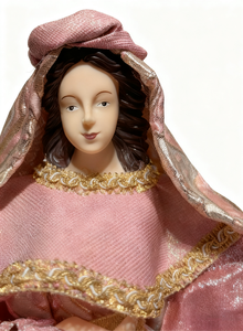 Set Presepe Natalizio <span class=keywords><strong>Rosa</strong></span> Glitterato - Statuine della Sacra Famiglia per Decorazioni Religiose Festive - Product Image 6