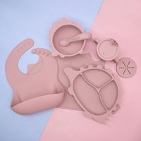 Ensembles cadeaux pour nouveau-nés Vaisselle pour bébé en gros Assiettes pour bébé sans BPA Ensembles Alimentation en silicone