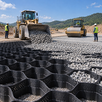 Système de confinement cellulaire durable en géocell HDPE pour la construction de bases routières et le renforcement du sol