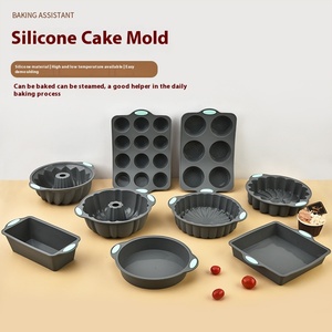 Nhiệt độ cao <span class=keywords><strong>Silicone</strong></span> bánh Chảo khuôn bánh chiffon <span class=keywords><strong>Cookie</strong></span> bánh mì nướng muffin cup không dính công cụ nướng Baking Pan Set - Product Image 1