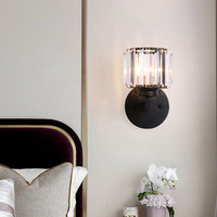 Applique murale LED moderne et design pour chambres d'hôtel et villas, applique murale de luxe en cristal de fer pour l'intérieur, décoration intérieure