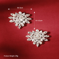 Nouveau verre strass boucle amovible dames mariage mode haut talon chaussures Clips accessoires de chaussures de mariée