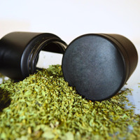 Frascos de Vidrio Personalizados de 4oz, 8oz y 16oz, Herméticos, para Guardar Flores, Cogollos, Hojas de Tabaco, Color Violeta Negro, con Protección UV