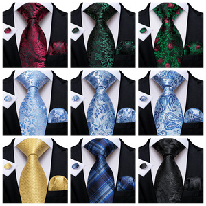 All'ingrosso su ordinazione Jacquard oro nero cravatta di seta da uomo cravatte <span class=keywords><strong>con</strong></span> <span class=keywords><strong>tasca</strong></span> quadrato solido collo cravatta - Product Image 2