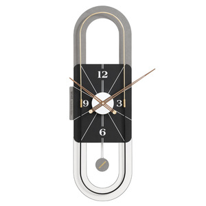 Modern High-End Luxury <b>Wall</b> <b>Clock</b> Irregular Shape 27.3Cm X 85.5Cm Quartz Movement Battery Powered Home <b>Decor</b> - Product Image 5