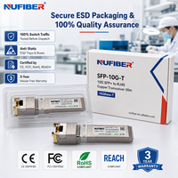 10GBASE-T SFP+ 10G RJ45 Modul Transceiver Ethernet Tembaga 30m Cat6a Cat7 Negosiasi Otomatis Hot Pluggable Plug and Play