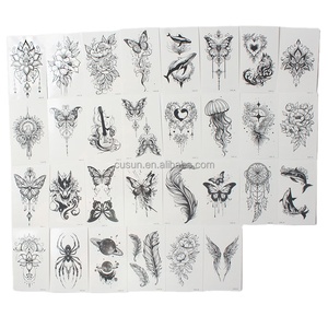 30 fogli per bambini simpatici adesivi per <span class=keywords><strong>tatuaggi</strong></span> temporanei unicorno per bambini Baby Shower trucco per il corpo <span class=keywords><strong>tatuaggi</strong></span> adesivi - Product Image 1