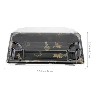Boîte à sushi rectangulaire en plastique jetable avec couvercle en PS recyclable pour l'emballage alimentaire, les gâteaux, les fruits, à usage industriel - Product Image 2