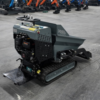 Meilleure Vente : Mini-Dumper sur Chenilles Loncin 302cc à Essence, Chargeur Hydraulique Auto-chargeur, Brouette Motorisée sur Chenilles pour Jardinage et Construction