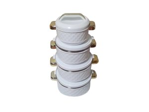 Juego de 4 recipientes térmicos <span class=keywords><strong>con</strong></span> diseño acolchado de 2.3L, 4.5L, 6.5L y 8L, <span class=keywords><strong>con</strong></span> interior de acero inoxidable, para mantener la comida caliente o fría, ideales para fiestas. - Product Image 5