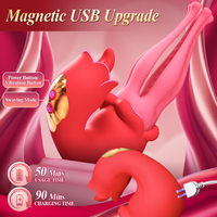 OEM 3-in-1 Vibrator Sexspielzeug 3D-Massagepartikel Fünf-Klauen-Vibrator Stoßender Nippel G-Punkt Vagina Klitoris-Stimulator Sexspielzeug