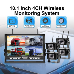 Dual Antenna 4 Channel 10.1 Inch Monitor Built in DVR Recorder Digital <b>Wireless</b> Backup <b>Camera</b> System for Pickup Truck <b>Wireless</b>-1 - Product Image 3