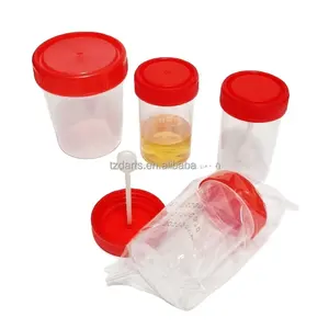 Fournitures de laboratoire SC-10060-S jetables en plastique pp stérile vis de prélèvement d'échantillons avec cuillère contenants d'urine et de selles 60ml