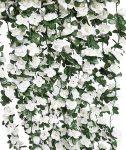 GM 45 Heads Rose Flower Garland Decorations Plastic Artificial Flowers for Wedding Decoration <strong>Photo</strong> Booth <strong>Backdrop</strong> - Product Image 2