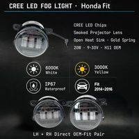 Avertisseur de brouillard LED CREE 20W OEM 6000K 3000K 9-30V pour Honda Fit Jazz GK5 14-16, montage direct, certifié CE – Fini les lumières tamponnées