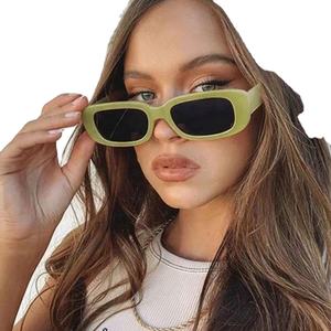 Lunettes de soleil carrées vintage personnalisées avec logo, noires et roses, pour femmes, protection UV400, petites lunettes rectangulaires pour femmes - Product Image 5