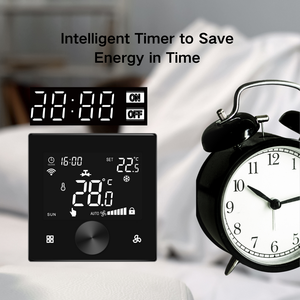 适用于各种场景FCU恒温器中央空调恒温器带2/4管道3风扇速度模式恒温器 - Product Image 6