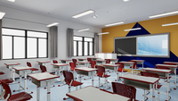 Ensemble chaise et bureau pour étudiants, mobilier de classe pour lycée et école primaire, réglable, confortable, design moderne, durable, pour l'école