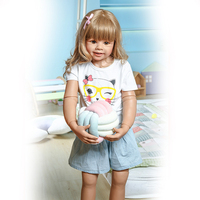 Grande poupée 98CM, bébé reborn original, bébé fille en bas âge, 3-4 ans, poupées reborn, corps en silicone, poupée reborn