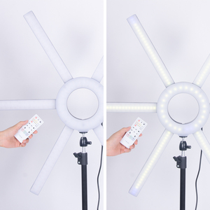FOSOTO Đèn Studio Điều Chỉnh Được 6 Cánh Tay 90W Đèn Ngôi Sao RGB Có Giá Đỡ Đèn Vòng Để Chiếu Sáng Chụp Ảnh Tiktok Phát Trực Tiếp - Product Image 2