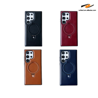 Étui de téléphone magnétique en cuir PU de luxe pour Samsung Galaxy S26 S25 S24 S23 S22 Ultra Plus A15 A35, étuis de charge sans fil