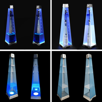 Présentoir de Bouteilles de Vin en Acrylique LED Haut de Gamme en Forme de Pyramide TDP pour Boîtes de Nuit et Fêtes