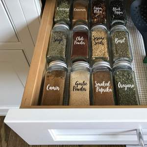 Juego de cocina personalizado, tarro, botella, despensa privada, etiquetas, especias, impermeable, mate, etiquetas de embalaje para tarro - Product Image 6