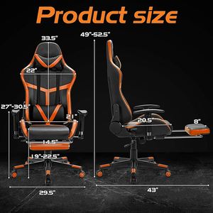 Zéro gravité Cyber café <span class=keywords><strong>chaise</strong></span> berçante jeu <span class=keywords><strong>pas</strong></span> <span class=keywords><strong>cher</strong></span> ordinateur PC <span class=keywords><strong>chaise</strong></span> de jeu avec repose-pieds <span class=keywords><strong>doré</strong></span> PU cuir <span class=keywords><strong>chaise</strong></span> de course jeu - Product Image 3