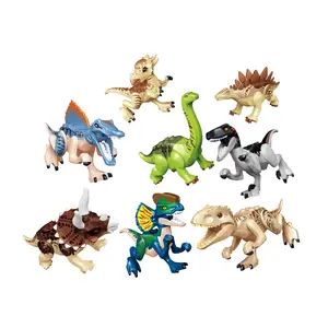 ZHEGAO QL1745 Dinosaurs Plastic Block Toys Newest Design Children 8 in 1 Mini Dinosaur Toys Building Block Bricks Sets