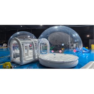 Haute qualité THL marque Transparent extérieur utilisation de l'eau gonflable Double bulle maison tente PVC matériel capacité personnalisée - Product Image 5