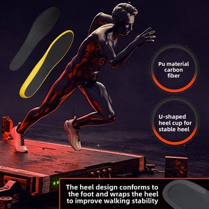 Semelles orthopédiques sportives avec inserts en plaque de carbone à flux d'<span class=keywords><strong>air</strong></span>, aérations découpées au laser, coloris or et argent, pour le soulagement de la fasciite plantaire - Product Image 5