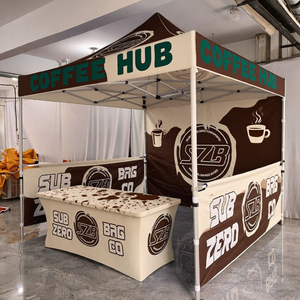 Tente de stand portable personnalisée pliable pour événements, impression de marque, vente de nourriture, fête, salon professionnel, auvent extérieur, tente pop-up - Product Image 6