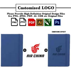 Carnet en cuir PU personnalisé en gros avec logo gaufré et estampage à chaud argent/or, journal à couverture rigide pour cadeaux promotionnels d'affaires - Product Image 2