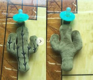 Ciucci per Neonati a Forma di Cactus all'Ingrosso, Vari Colori, Giocattoli di Peluche Appesi a Forma di Animale, Ciucci in Silicone - Product Image 2