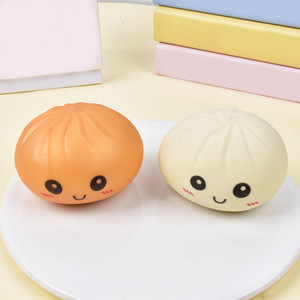 2026 <b>squeeze</b> toys Squishy Dumpling Squishy Bun Toys Steamed Smile Face Bao Dumplings Bun Stress Food Toys With Steamer Kit - Product Image 5