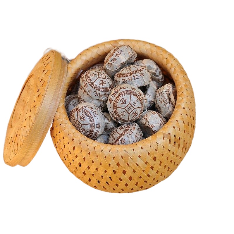 Плетеная мини-корзина из натурального бамбука, многофункциональная коробка для хранения, ручная работа, цветочный горшок, канистра для чая