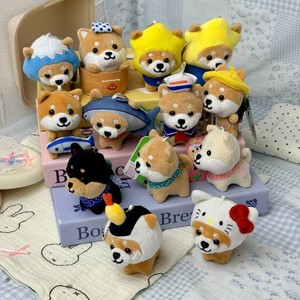Llavero de peluche Kawaii Shiba <span class=keywords><strong>Inu</strong></span> <span class=keywords><strong>Akita</strong></span>, bonito colgante para mochila de perro japonés, juguetes de peluche de Onsen, Sushi, Camarón, Estrella de Mar y Pescado, regalos - Product Image 2