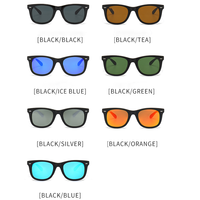 Lunettes de soleil classiques à verres PC, haute définition, carrées, protection UV400, polarisées, miroir, légères, confortables à porter