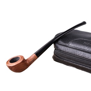 Pipa per Tabacco Artigianale in Legno di Pero Naturale, Tubo da 3mm, Pipa Churchwarden per Fumatori - Product Image 2